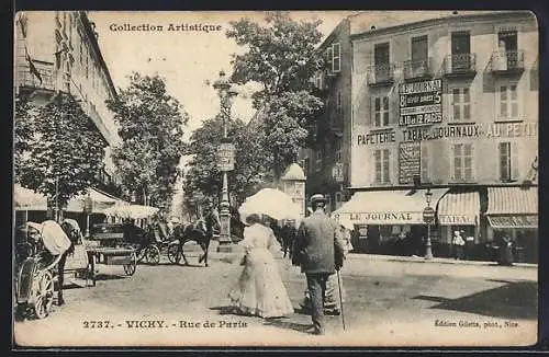 AK Vichy, Rue de Paris, Papeterie