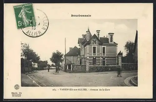 AK Varennes-sur-Allier, Avenue de la Gare