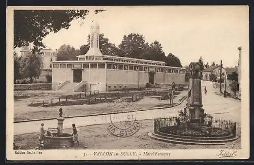 AK Vallon-en-Sully, Marche couvert