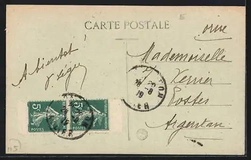 AK Vallon-en-Sully, Rue de la Gare