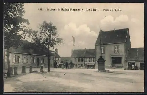 AK Theil /Saint-Pourcain, Place de l`Eglise