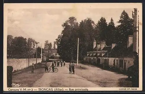 AK Troncais /Allier, Rue principale