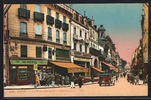 AK Vichy, La Rue Georges-Clémenceau