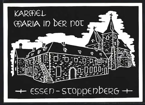 Künstler-AK Essen / Ruhr, Stoppenberg, Kapitelberg 1, Maria in der Not