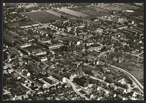 AK Hannover-Badenstedt, Ortsansicht vom Flugzeug aus