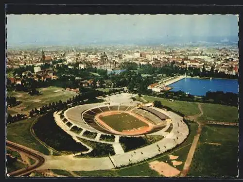 AK Hannover, Niedersachsen-Stadion aus der Vogelschau