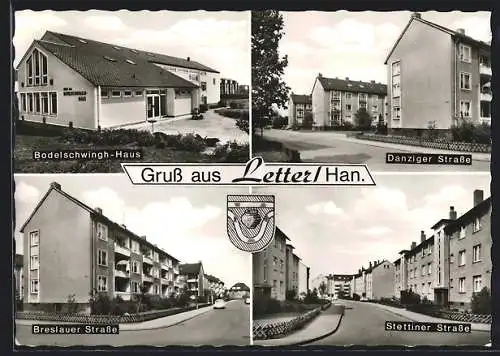 AK Letter /Hann., Danziger Strasse, Stettiner Strasse, Breslauer Strasse, Bodelschwingh-Haus