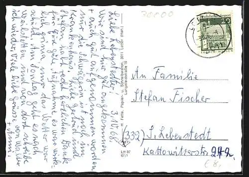 AK Letter /Hann., Danziger Strasse, Stettiner Strasse, Breslauer Strasse, Bodelschwingh-Haus