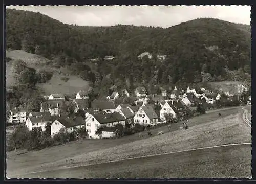 AK Unterkochen /Württ., Teilansicht mit Kuhwiese