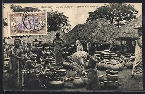 AK Dahomey, Markt in Abomey, Abteilung der Töpfer