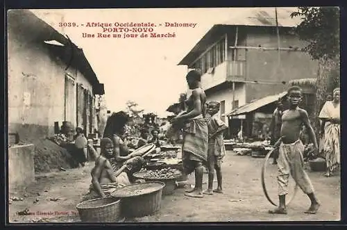 AK Porto-Novo, Une Rue un jour de Marché