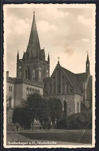 AK Greifenhagen a. O., Ansicht der Nicolaikirche