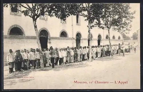 AK Moulins, 10e Régiment Chasseurs, l`Appel