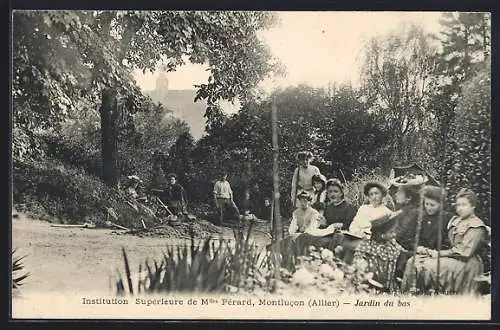 AK Montlucon /Allier, Institution Supérieure de Mademoiselles Pérard, Jardin du bas