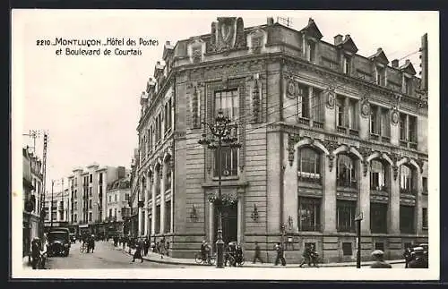 AK Montlucon, Hotel des Postes et Boulevard de Courtais