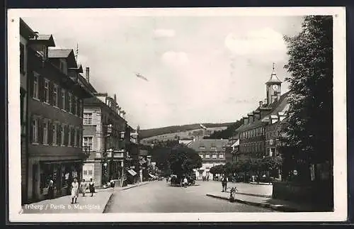 AK Triberg, Strassenpartie beim Marktplatz