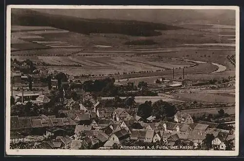 AK Altmorschen /Fulda, Ortsansicht mit Feldern aus der Vogelschau