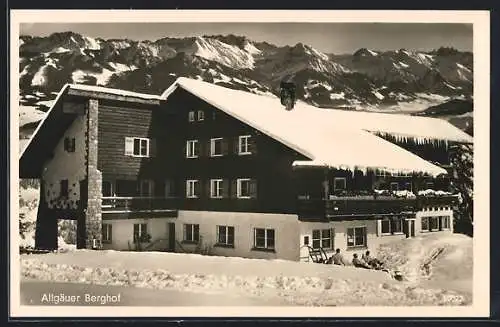 AK Sonthofen / Allgäu, Berggasthof Allgäuer Hof im Winter