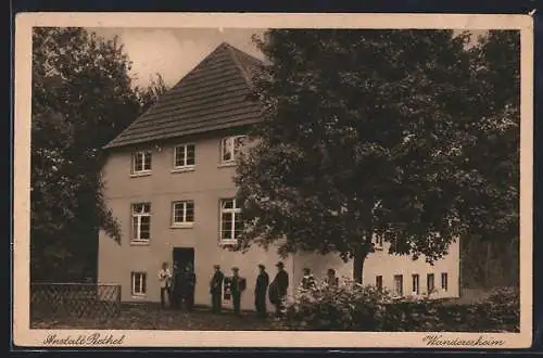 AK Bethel, Anstalt, Wandererheim mit Besuchern