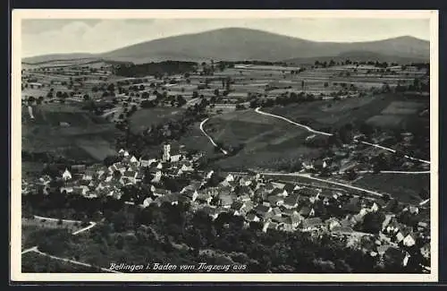 AK Bellingen i. Baden, Ortsansicht vom Flugzeug aus