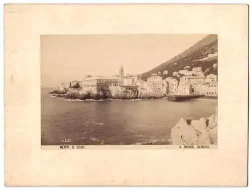 Fotografie A. Noack, Genova, Ansicht Nervi, Il Seno, Blick auf den Ort