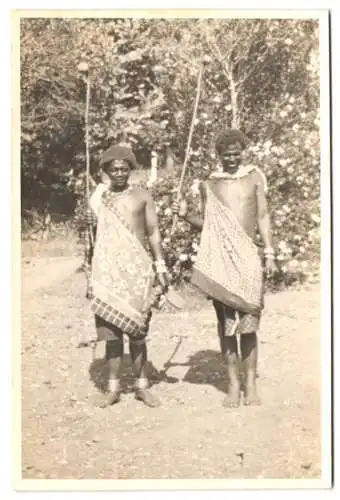 14 Fotografie unbekannter Fotograf, Ansicht Mbabane (Estwatini), Einwohner in DSWA Uniform, Eingeborene