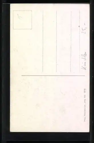 Künstler-AK sign. C Warde Traver: Junges Mädchen mit lila Brosche