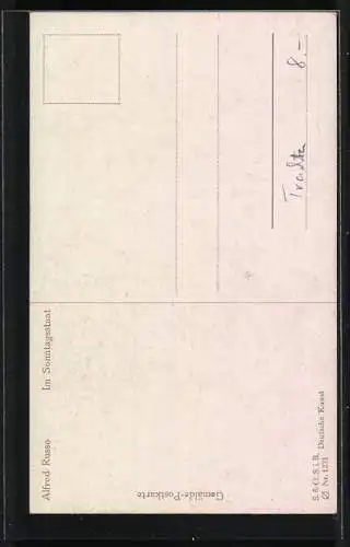 Künstler-AK sign. Alfred Russo: Im Sonntagsstaat