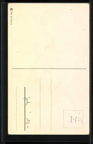 Künstler-AK sign. G. Lambertz: Kleines Mädchen mit einem Spritzkuchen