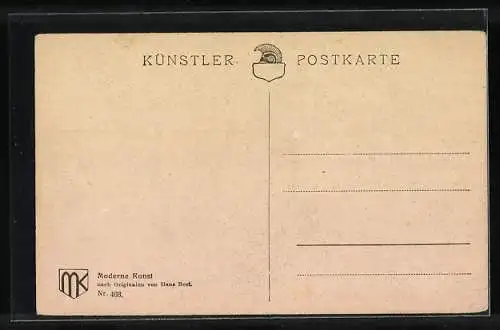 Künstler-AK sign. Hans Best: Bauer beim Notar