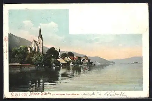 AK Maria Wörth /Kärnten, Ortsansicht am Wörther See