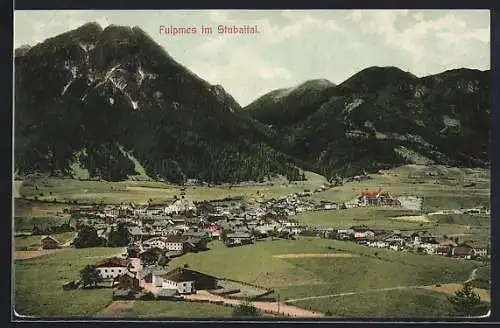 AK Fulpmes, Ortsansicht mit Blick ins Stubaital