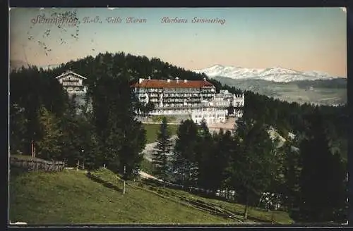 AK Semmering /N.-Ö., Villa Meran und Kurhaus Semmering