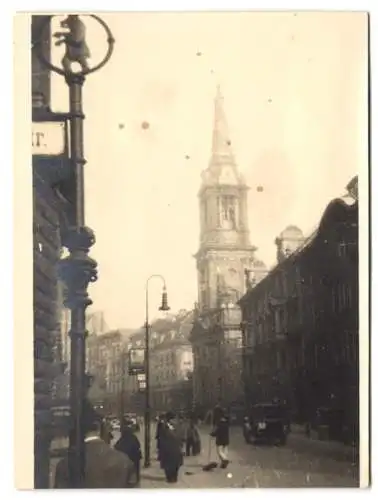 6 Fotografien Ansicht Berlin, Klosterstrasse mit Parochialkirche, Dt. Historisches Museum Löwenkämpfer Statue Lustgarten