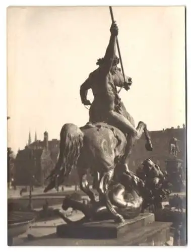 6 Fotografien Ansicht Berlin, Klosterstrasse mit Parochialkirche, Dt. Historisches Museum Löwenkämpfer Statue Lustgarten