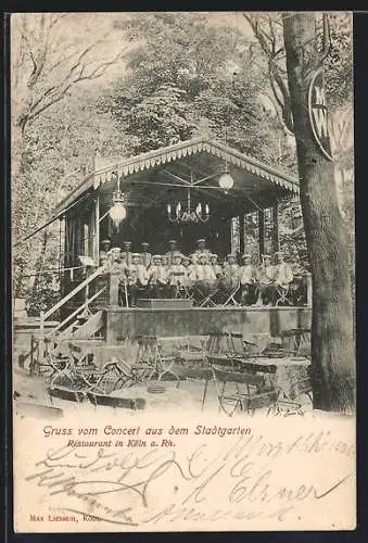 AK Köln-Neustadt, Concert aus dem Stadtgarten