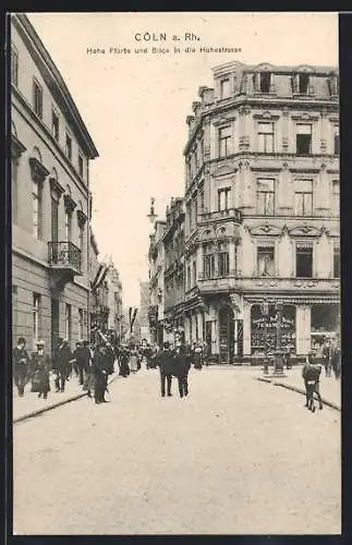 AK Köln, Hohe Pforte und Blick in die Hohestrasse