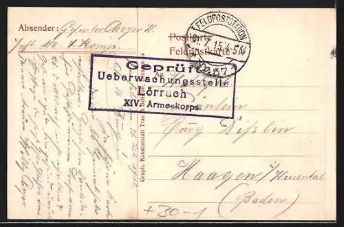 Künstler-AK Lehmann-Dumont, Infanterie-Regiment Herzog v. Holstein Nr. 85, eine Frau an der Front