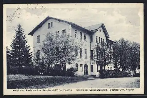 AK Passau-Innstadt, Hotel Waldschloss von Joh. Kappel