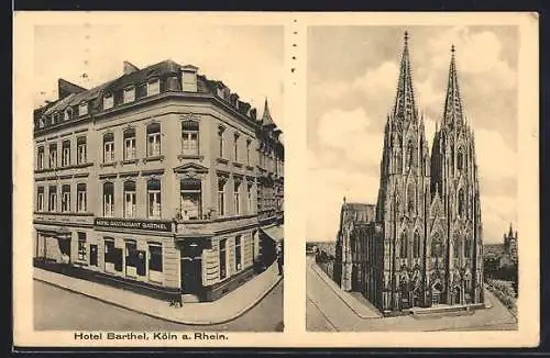 AK Köln am Rhein, Hotel-Restaurant Barthel, Hermannstr. 21