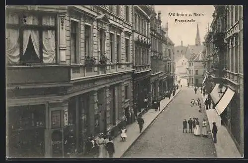 AK Mülheim a. Rhein, geschäfte in der Franzstrasse