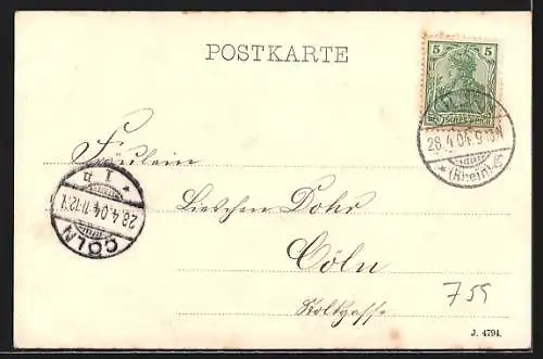 AK Mülheim a. Rhein, Geschäfte in der Buchheimerstrasse