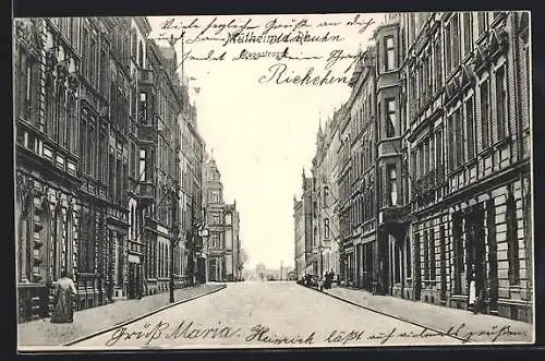 AK Mülheim a. Rh., Partie in der Roonstrasse