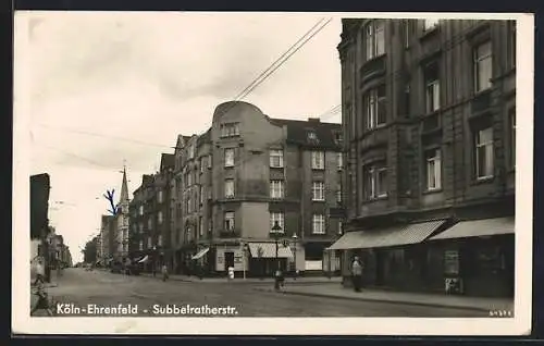 AK Köln-Ehrenfeld, Drogerie Alfred Bergmann in der Subbelratherstrasse