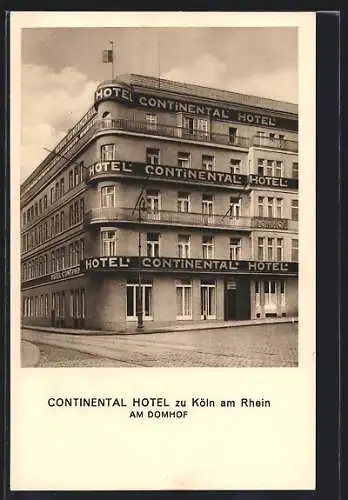 AK Köln, Continental Hotel am Domhof