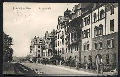 AK Mülheim a. Rhein, Häuser in der Louisenstrasse