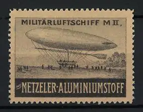 Reklamemarke Militärschiff M II aus Metzeler Aluminiumstoff