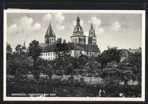 AK Osnabrück, Hasepartie mit Dom