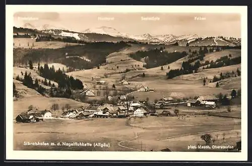 AK Sibratshofen / Allgäu, Panorama mit Nagelfluhkette