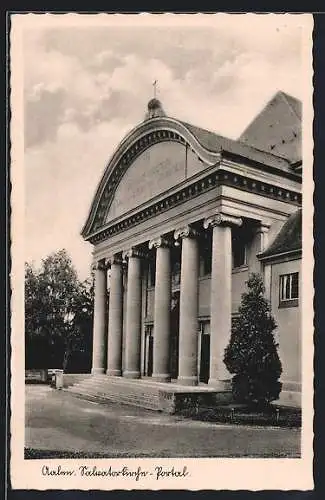 AK Aalen /Wttbg., Portal an der Salvatorkirche